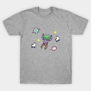 green froggy kawaii funny univerese T-Shirt